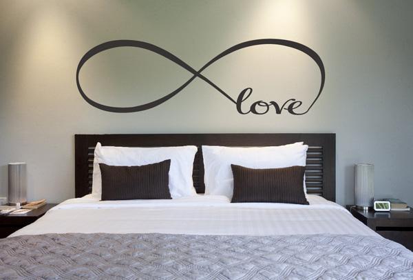 Rakkaus ääretön symboli makuuhuoneen seinätarra