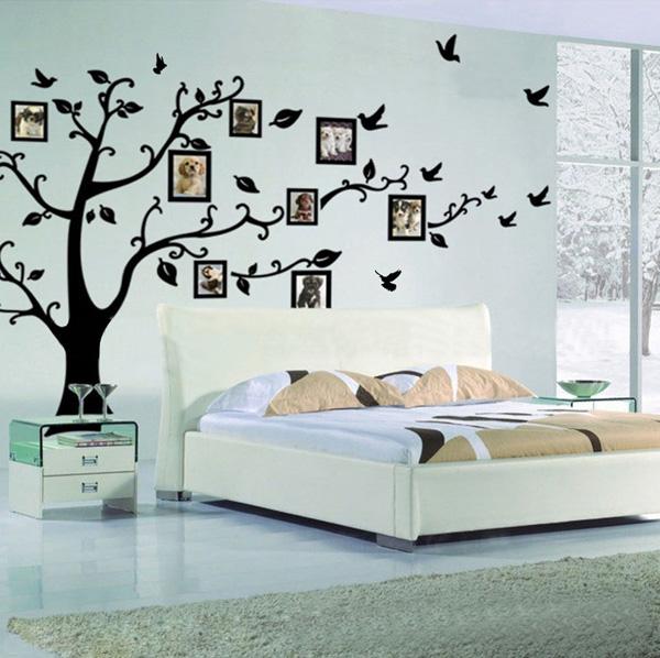 Memory Tree Photo Tree Wall Vinly Decal Decor Sticker Aftagelig vægmærkat til stue
