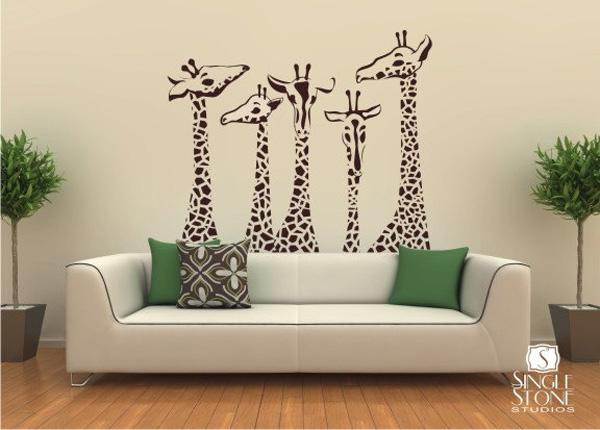 Giraff vægklistermærker