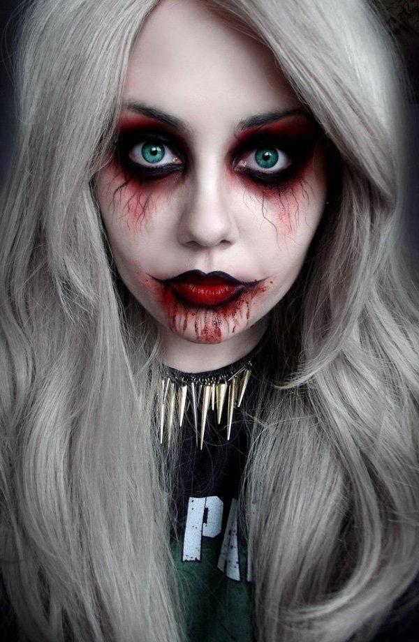 Mørk halloween makeup