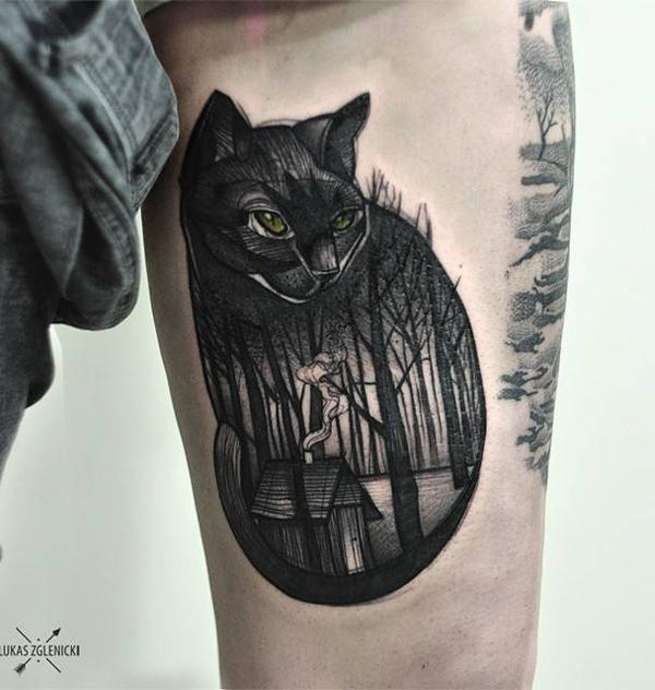 metsä kissan tatuoinnilla-16