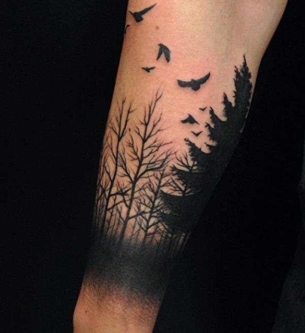metsä ja linnut tatuointi-17