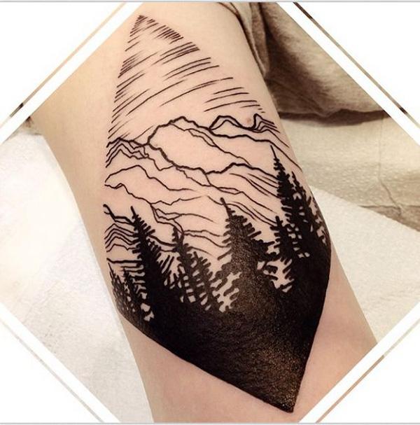 metsä- ja vuoristo-tatuointi-4