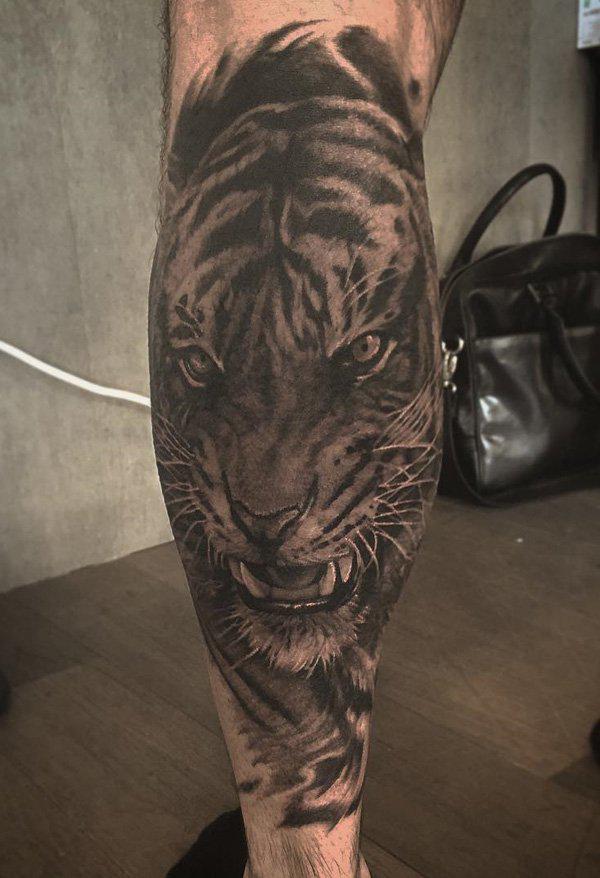 Tiger Calf Tattoo-6