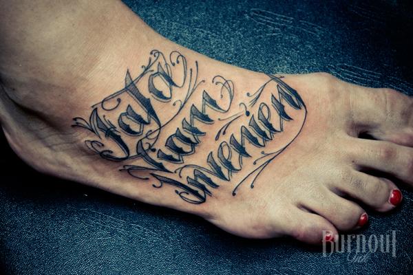 Font Foot Tattoo