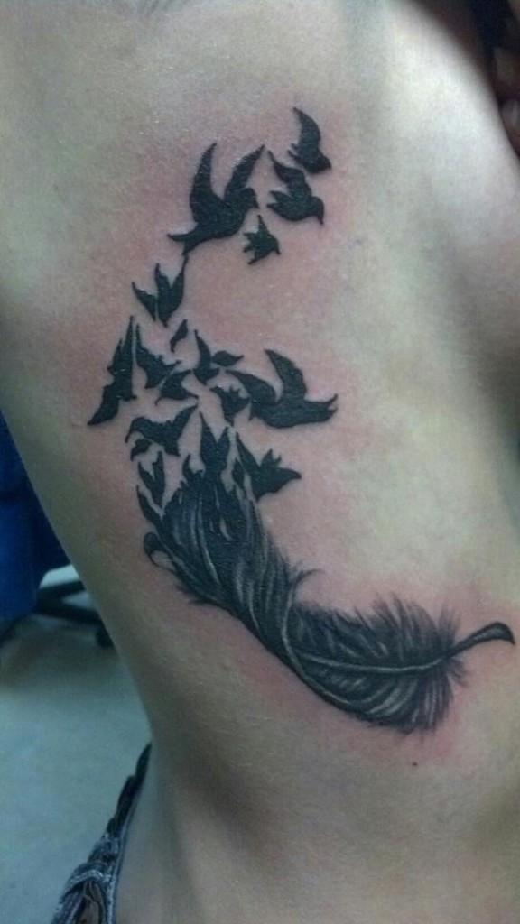 Fugle og fjer tatovering