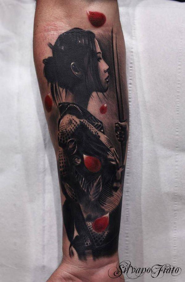 Geisha Girl Sleeve Tattoo για άνδρες