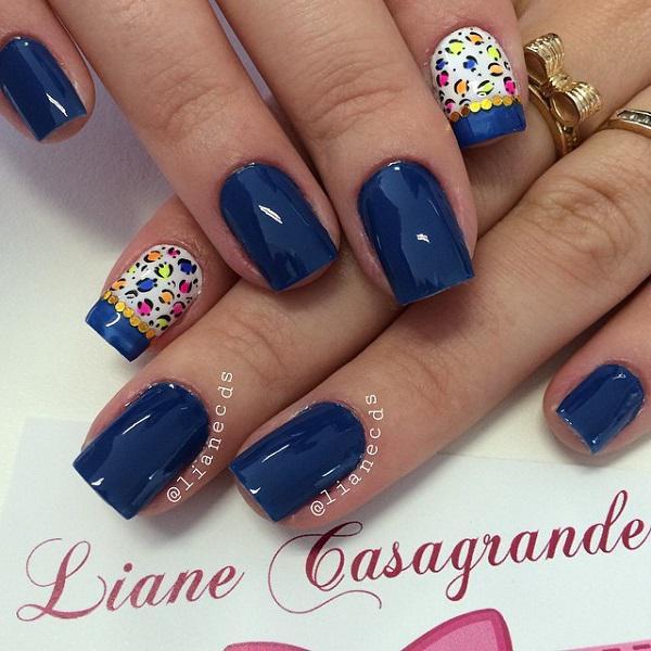 Μπλε με leopard nail art-21