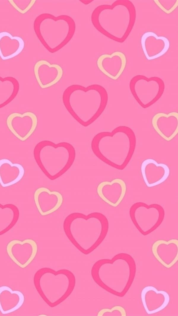 Ροζ σχήματα καρδιάς