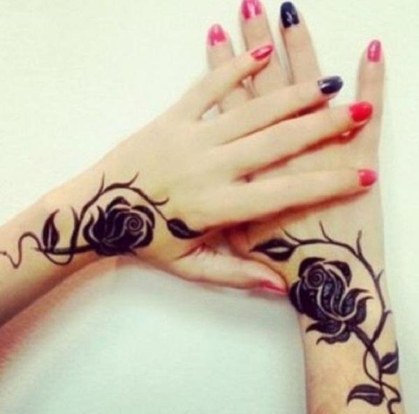 smuk henna inspireret tatovering