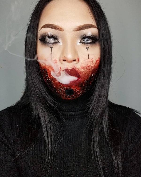 Spooky Zombie Halloween -meikki