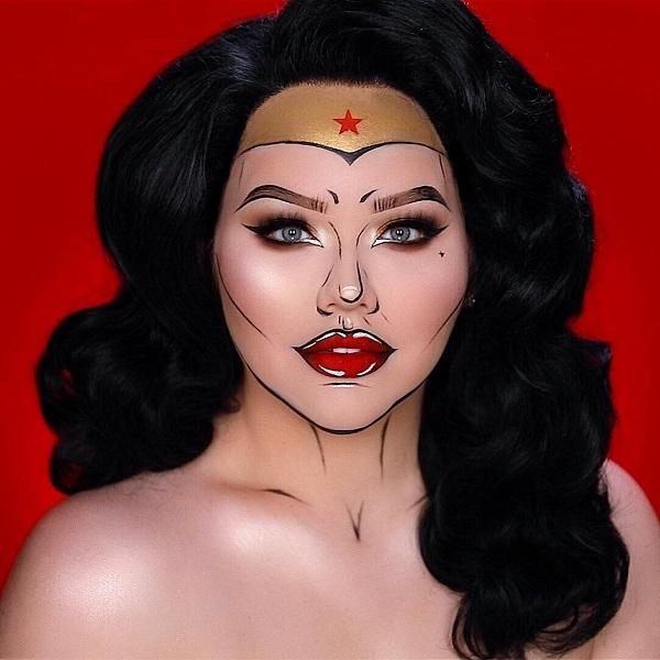 Wonder Woman Halloween -meikki