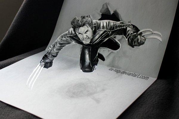 3D σχέδιο Wolverine από την Iza Nagi