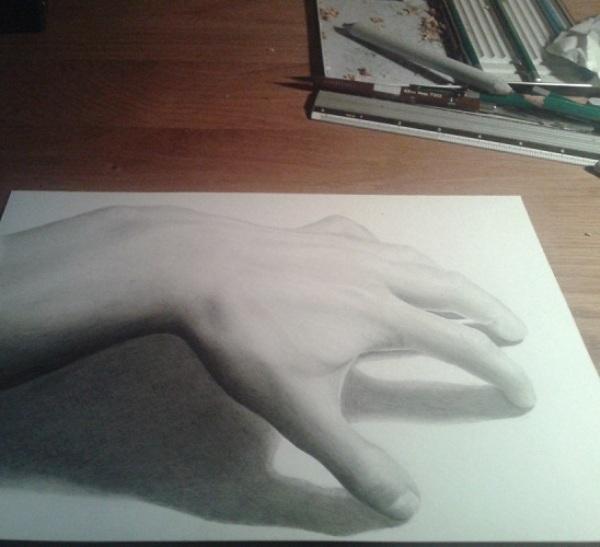 Hånd 3D tegning af Jeroen88