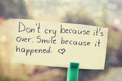 Græd ikke, fordi det er slut. Smil, fordi det skete. Dr. Seuss