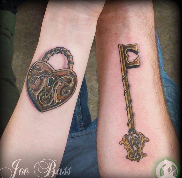 lås og nøgle match tatovering