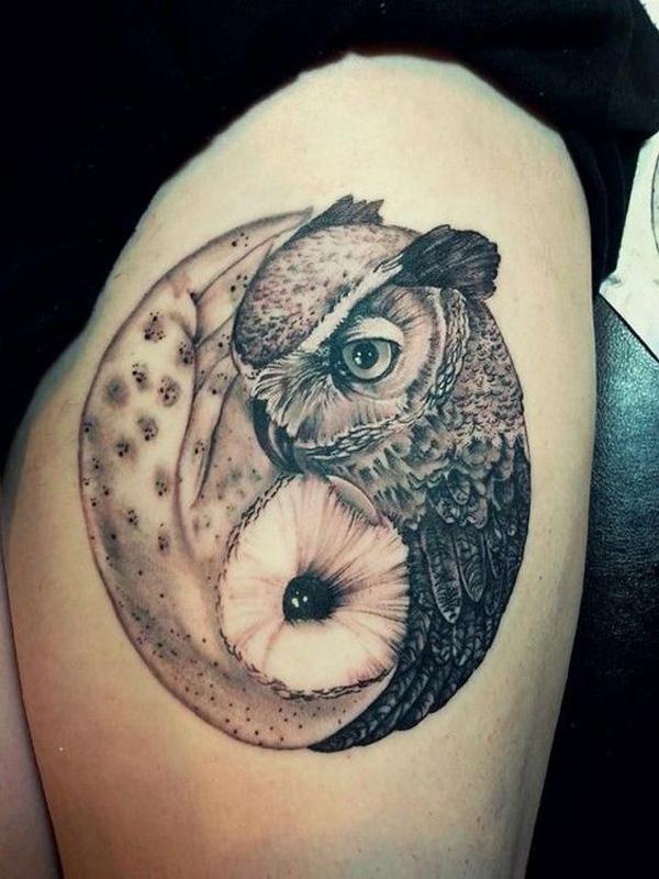 pöllö yin yang asia tatuointi-16