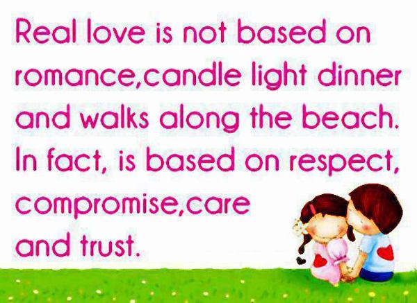 40 Todellinen rakkaus ei perustu romantiikkaan kynttiläillalliselle ja kävelylle rannalla