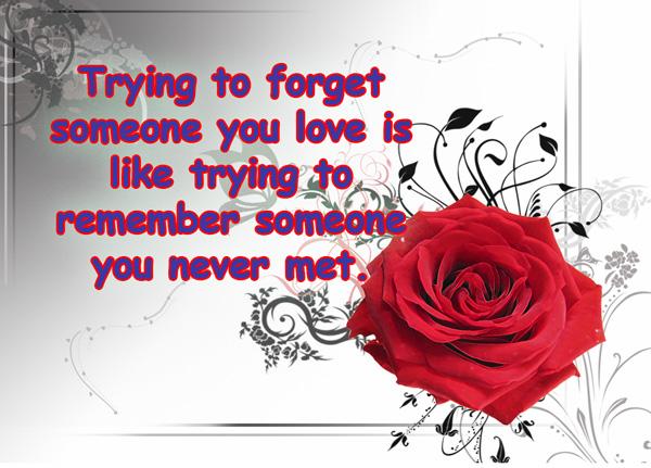 47 At prøve at glemme nogen er som at prøve at huske nogen, man aldrig har mødt