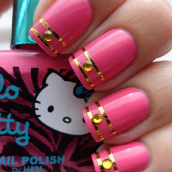 Pretty Nails with Gold Details negle ideer negle design Manicure Ideas featured