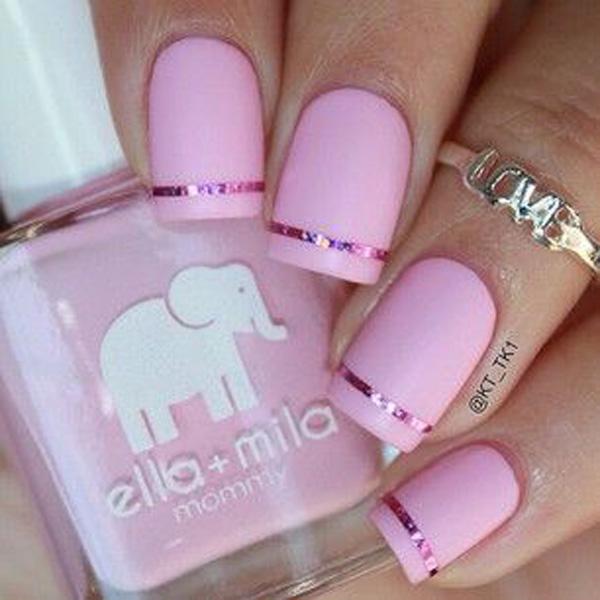 Pretty Pink Metallic Manicures
