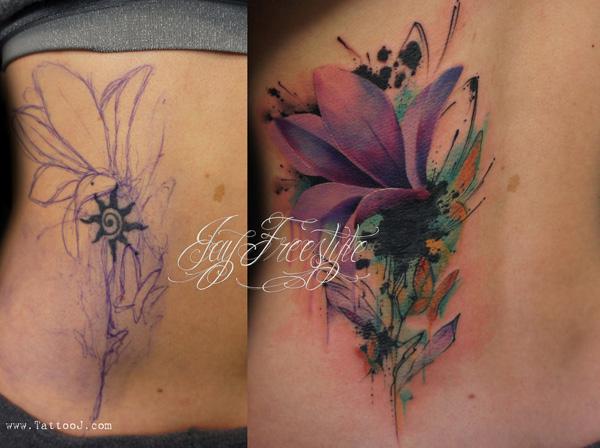 tatovering af blomster