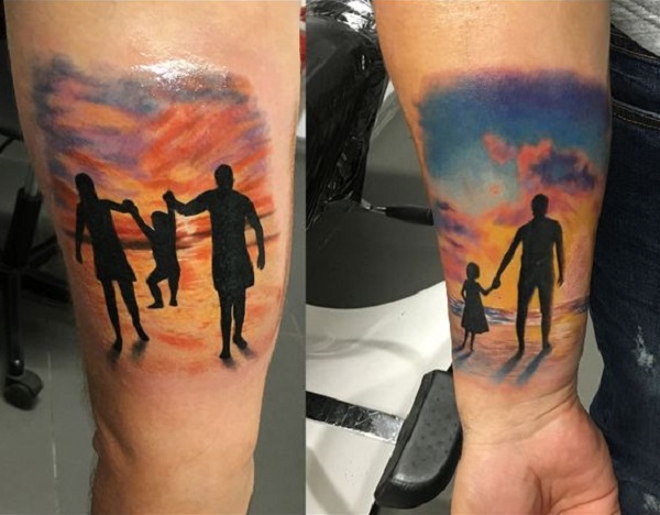 Kunnianosoitus perheen tatuoinnin onnellisimmille tunneille