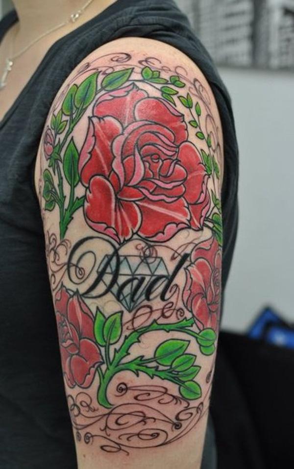 Τριαντάφυλλο τατουάζ για τον μπαμπά