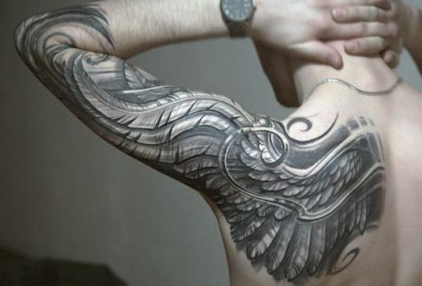 Τατουάζ βραχίονα με άγγελο