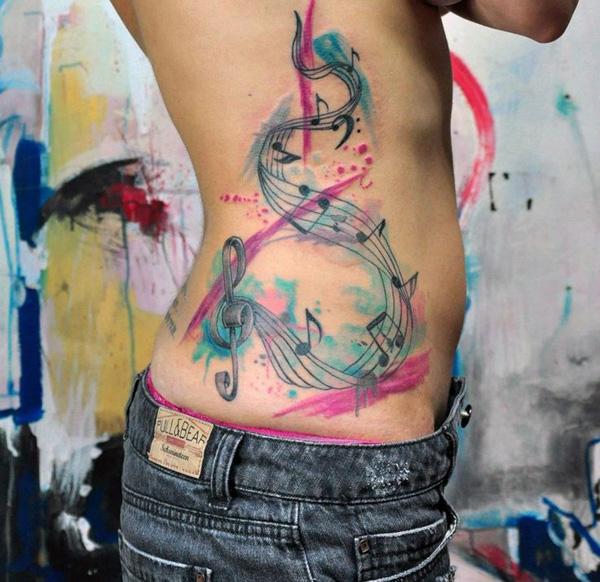 58 Τατουάζ με μουσική νότα