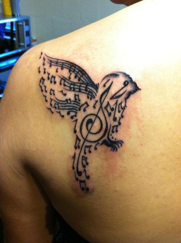 32 Τατουάζ μουσικής πουλιών