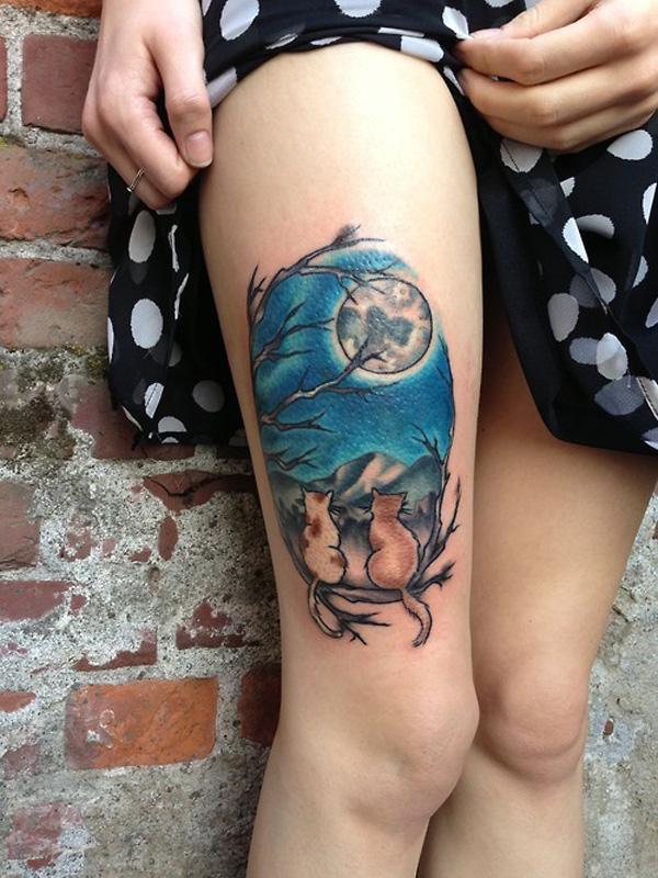 Moon Cats Reiden tatuointi