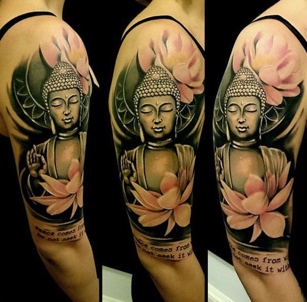 Πορτραίτο του Βούδα και τατουάζ με μανίκια 14