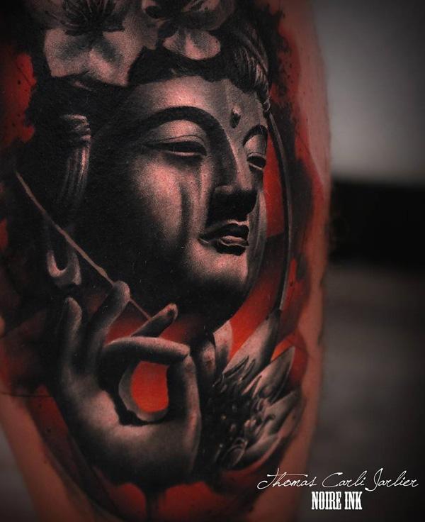 Τατουάζ πορτρέτου του Βούδα-12