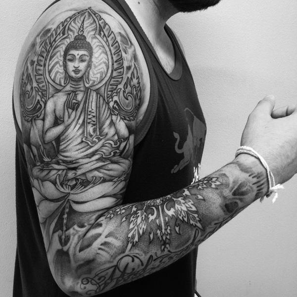 Τατουάζ μανίκι του Βούδα