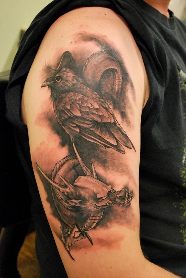 Raven and Dragon Tattoo-15
