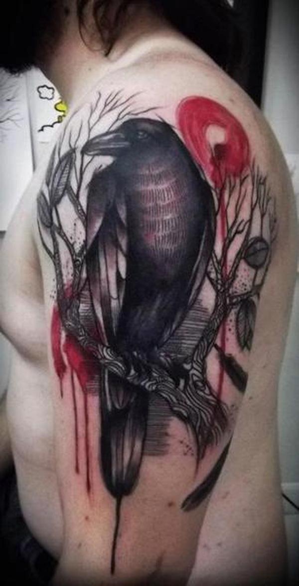 Raven and Tree Ink στο Half Sleeve -32