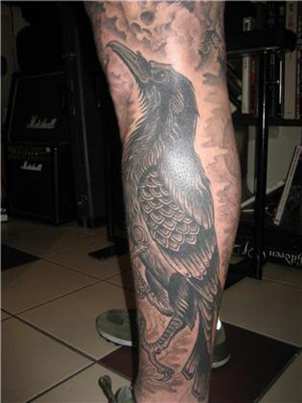 Τατουάζ Raven πόδι για άνδρες-38