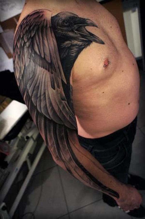 Τατουάζ Raven Sleeve