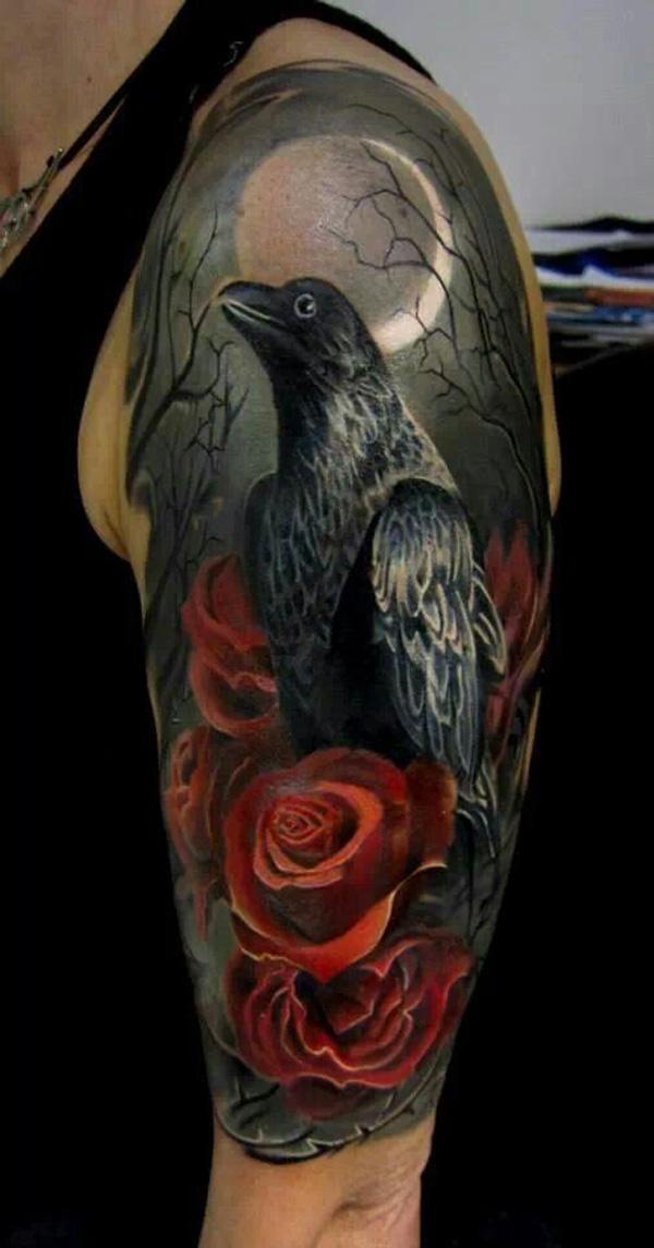 Raven and Rose Tattoo-3