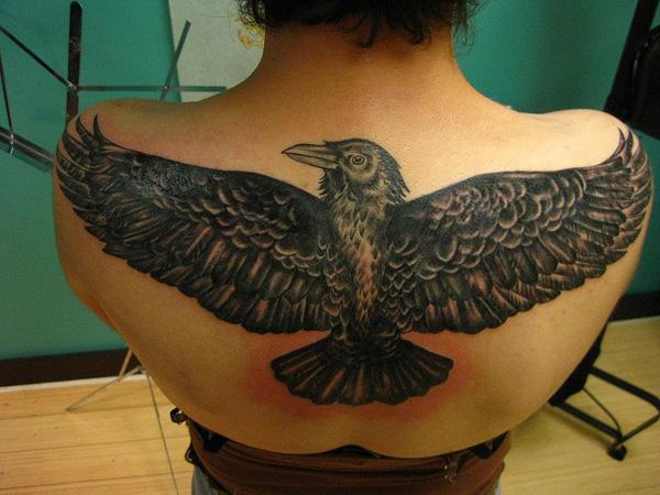 Raven Tattoo selässä-43