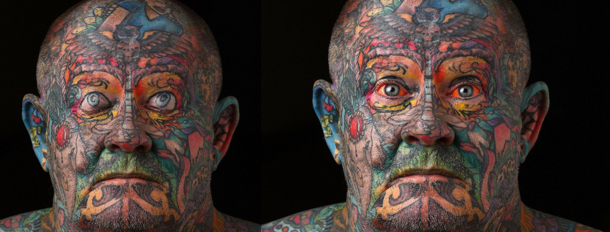 John kenney, τατουάζ 60 ετών, παλιά και τατουάζ, τατουάζ γκάνγκστερ, τατουάζ προσώπου, άνδρας τατουάζ ολόκληρο το σώμα από μίσος για τον εαυτό του, κομμένο δάχτυλο