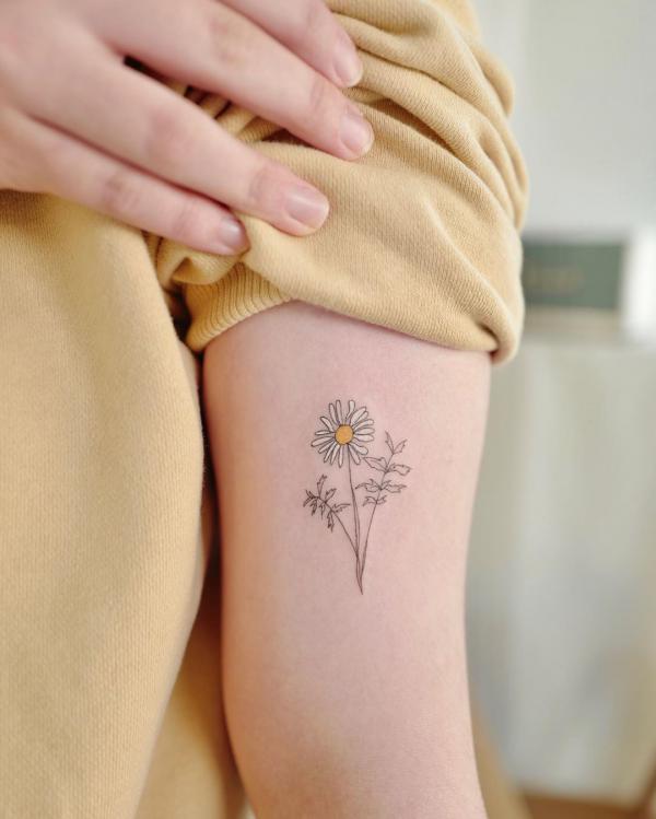 Lille daisy tatovering til pige