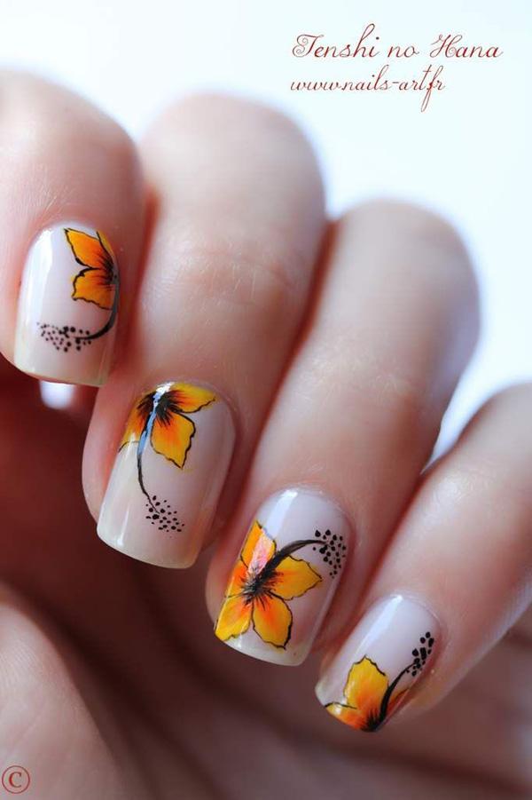 Flower nail art για smmer-30
