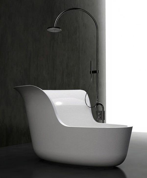 Jena Tub Shower by Marmorin - Small Soaking Tub Shower Combo.