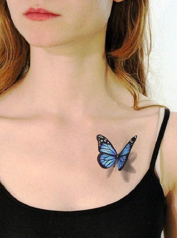 3D -perhonen tatuointi