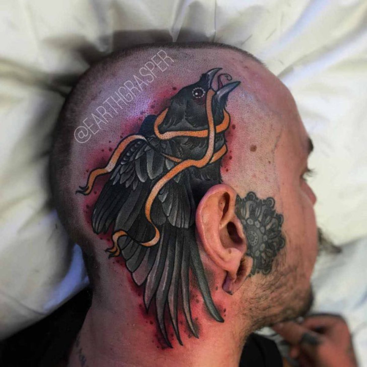 tatuointi, tatuoija, tatuointiidea, tatuointiinspiraatio, tatuointisuunnittelu, pään tatuointi, muste, inkedmag