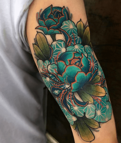 kukka -tatuointi 21