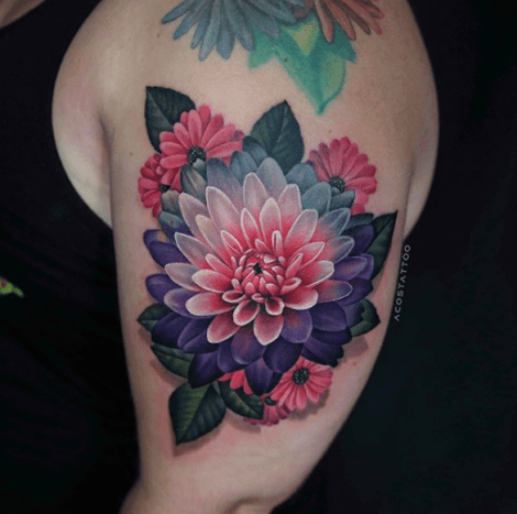 kukka -tatuointi 2