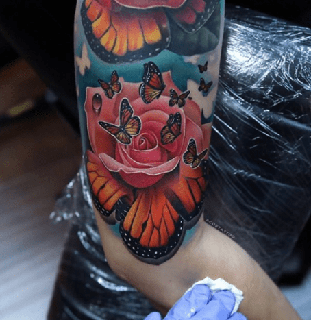τατουάζ λουλουδιών 4